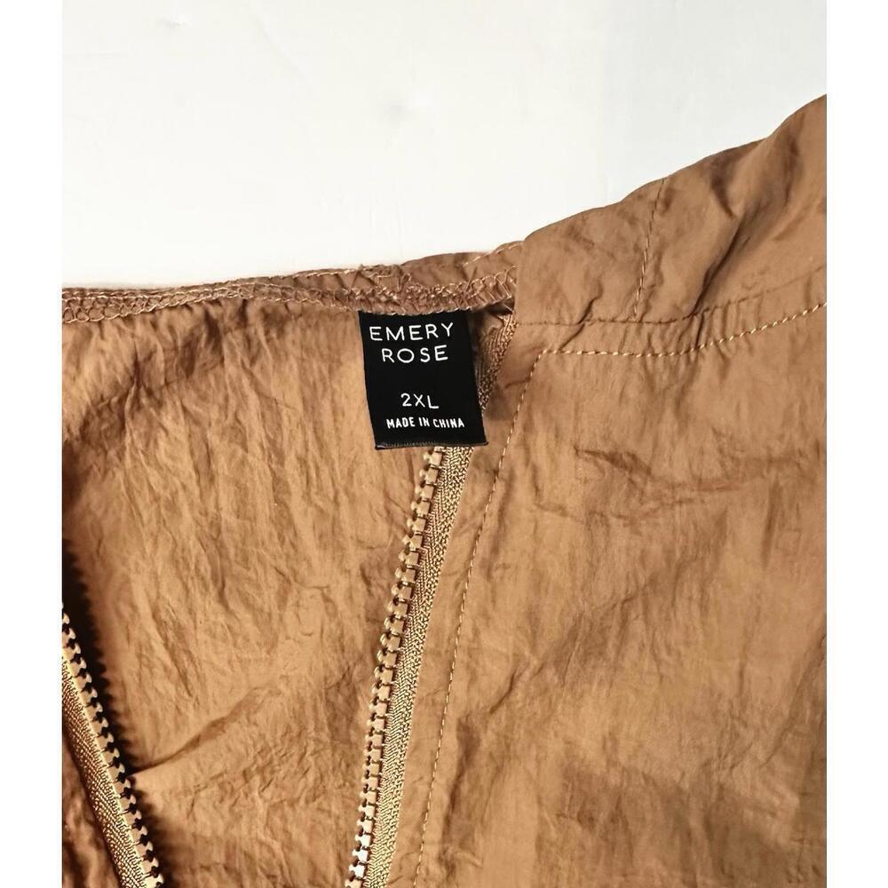 Emery Rose Woman’s Brown Lightweight Jacket with Hood 2XL - Picture 4 of 15